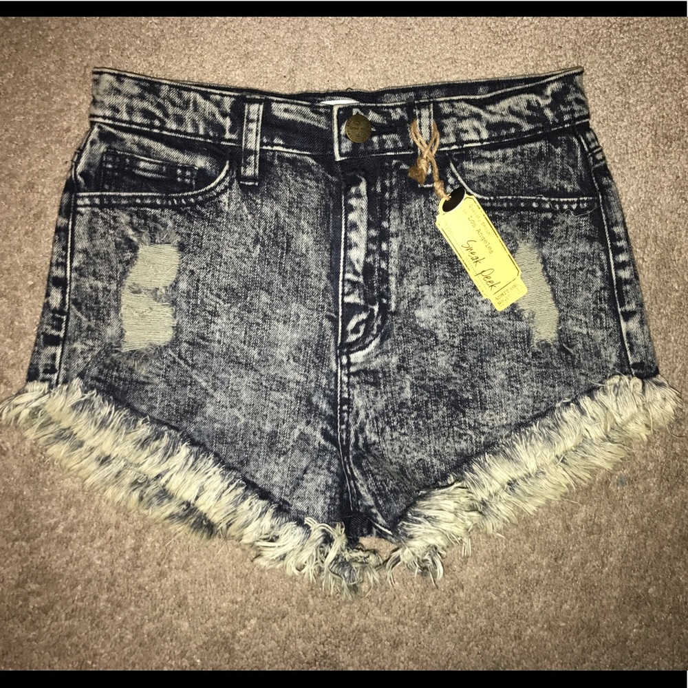 Sneak Peek High waisted Denim Shorts